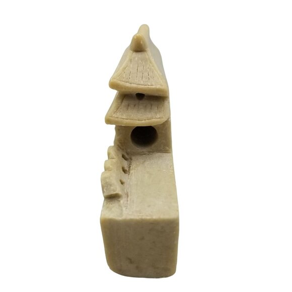 Vintage Hand-Carved Stone Asian Pagoda Netsuke Sculpture - Picture 7 of 12
